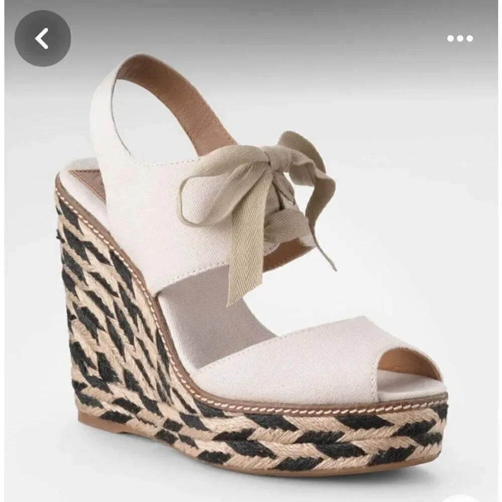 Tory Burch Linley High Wedge Espadrilles